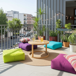 Mindo Küp Yer Minderi | İç Mekan, Balkon, Teras Kullanımı | Armut Koltuk Al